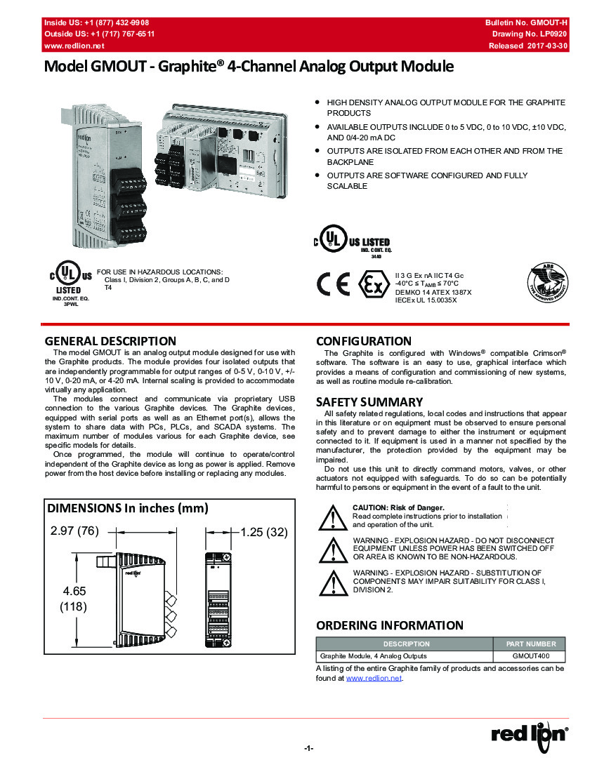 First Page Image of GMOUT Graphite 4-ch output Product Manual.pdf